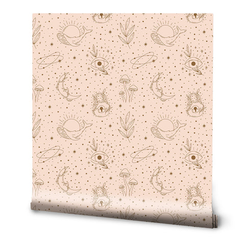Starry Dreams Removable Wallpaper - Blush Pink