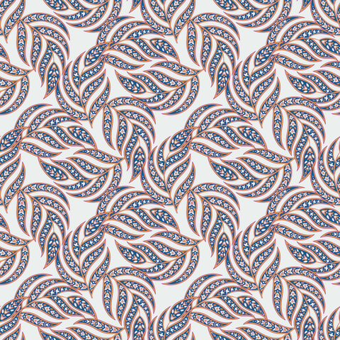 Ethnic Leaves Removable Wallpaper - Multicolour for home