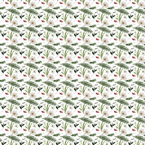 Ferns & Flowers Removable Wallpaper