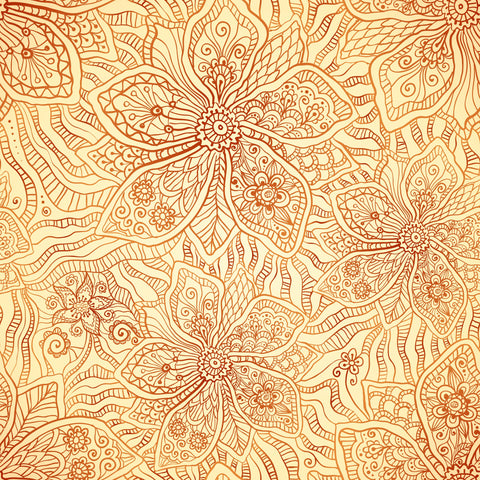 Flourishing Mehndi Removable Wallpaper