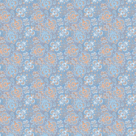 Indian Floral Pastel Removable Wallpaper for sale