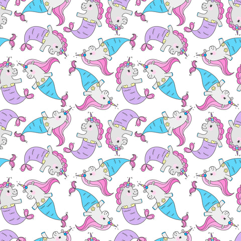 Magic Unicorn Mermaids Removable Wallpaper