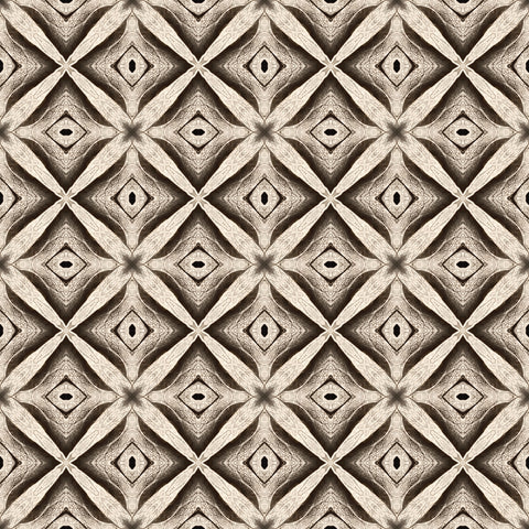 Wallpaper roll with diamond-shaped geometric pattern in beige and brown tones, textured vintage wall design