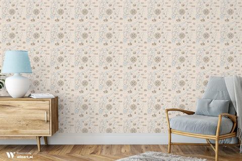 Seafarer Removable Wallpaper - Beige