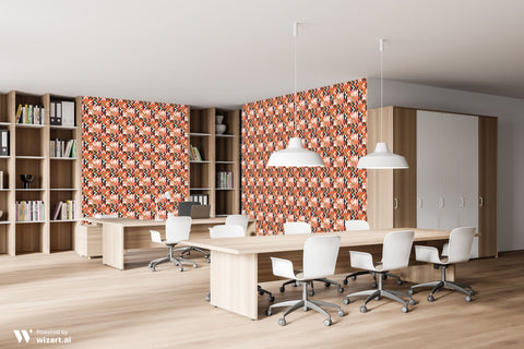 Mid Century Abstract Removable Wallpaper - Multicolor