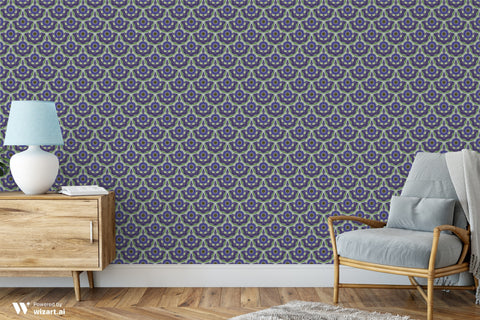 Many Mandalas Removable Wallpaper - Purple & Green
