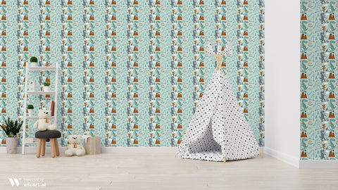 Scooter Dinos Removable Wallpaper