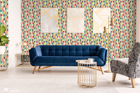 Abstract Arches Removable Wallpaper - Multicolor