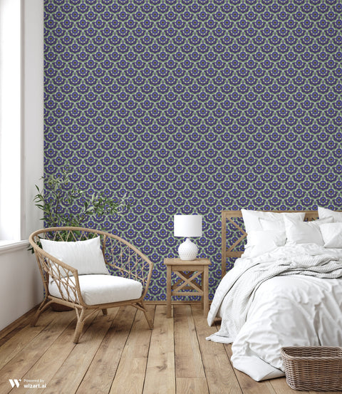 Many Mandalas Removable Wallpaper - Purple & Green