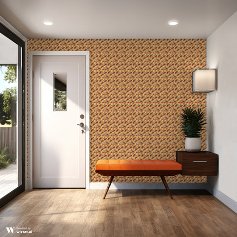 Golden Embers Removable Wallpaper