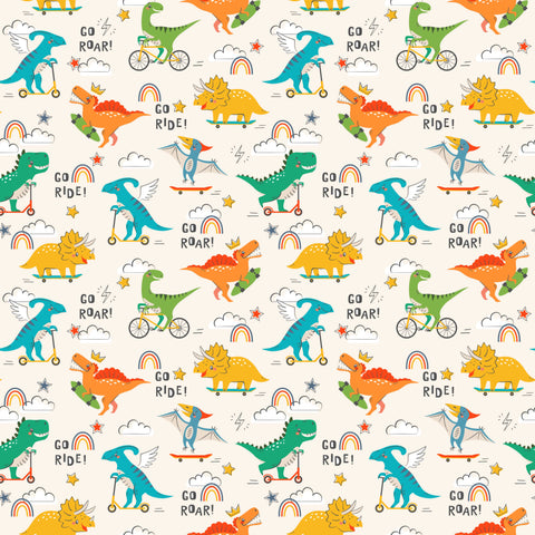 Rolling Dinos Removable Wallpaper