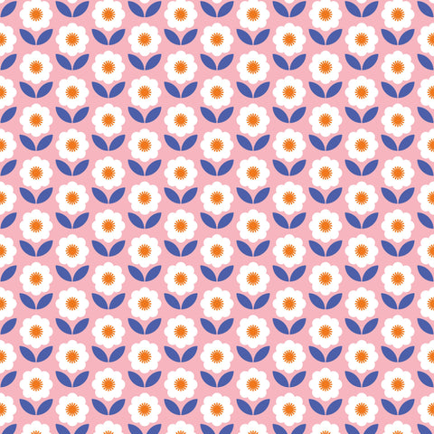 Scandinavian Flower Pattern Wallpaper for sale