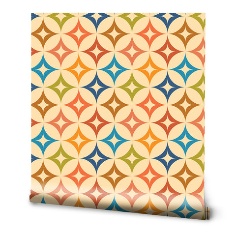 Starbursts on Beige Wallpaper