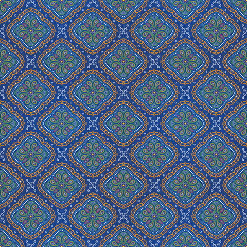 Vibrant Tranquility Removable Wallpaper - Blue & Green for sale