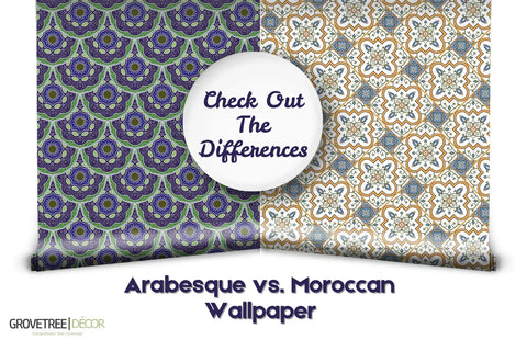 Arabesque vs. Moroccan Wallpaper