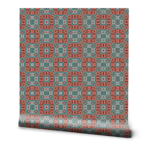 Ornamental Cloth Removable Wallpaper