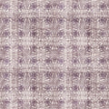 Roll of wallpaper with abstract web-like purple floral pattern on beige background