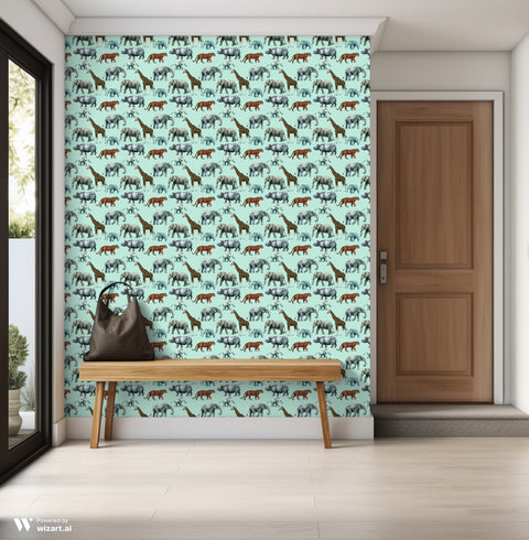 Roaming Safari Removable Wallpaper