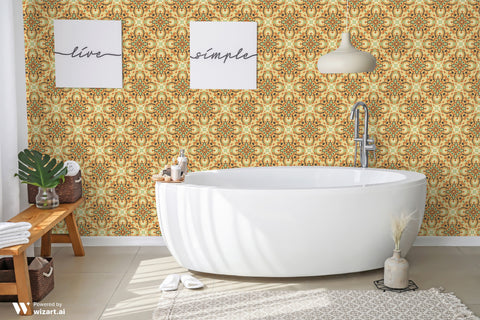 Sandflower Tiles Removable Wallpaper - Large