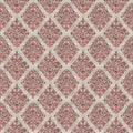Roll of wallpaper with Arabian textile inspired pattern in red and beige diamond design