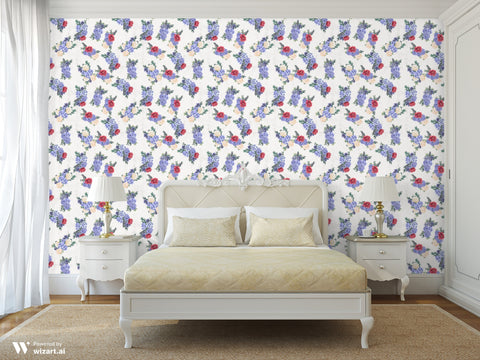 Flowers & Cream Removable Wallpaper