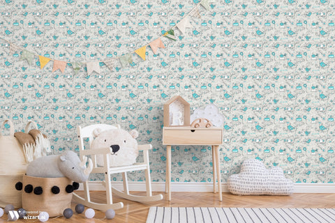 Crowned Chirps Removable Wallpaper