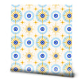 Evil Eye Starburst Pattern Removable Wallpaper