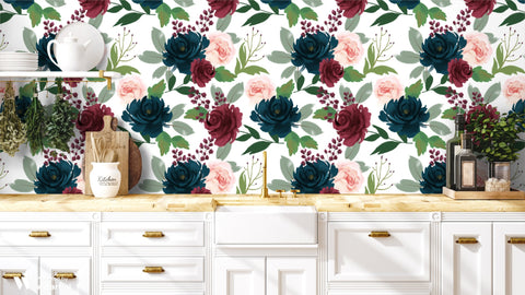 Velvet Botanica Removable Wallpaper