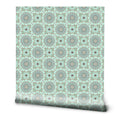 Floral Mandalas Removable Wallpaper - Turquoise