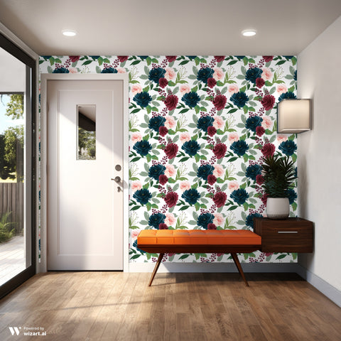 Velvet Botanica Removable Wallpaper