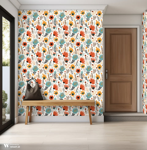 Flower Grove Removable Wallpaper