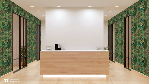Mandala Illusion Removable Wallpaper - Emerald
