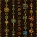 Decorative pattern of colorful circular designs on a dark background wallpaper