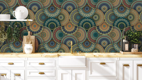 Mandala Illusion Removable Wallpaper