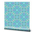 Mumbai Mosaic Removable Wallpaper - Rich blue