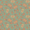 Paisley Ornaments on Sage Green Removable Wallpaper for sale