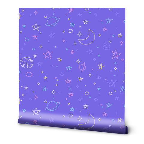 Periwinkle Space Sky Removable Wallpaper