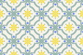 Persian Petals Tile Removable Wallpaper - Blue & Yellow