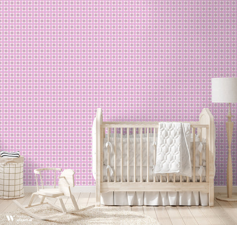 Rosy Tapestry Removable Wallpaper - Pink