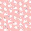 Pink Swans Removable Wallpaper