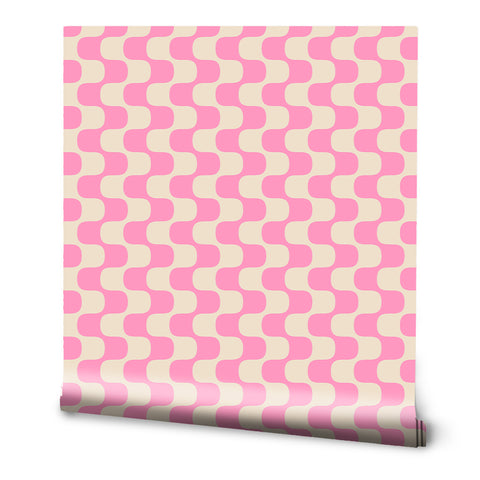 Pink & Cream Waves
