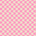 buy Pink & Cream Waves Wallpaper