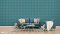 Silk Road Symmetry Removable Wallpaper - Teal