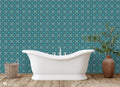 Silk Road Symmetry Removable Wallpaper - Teal