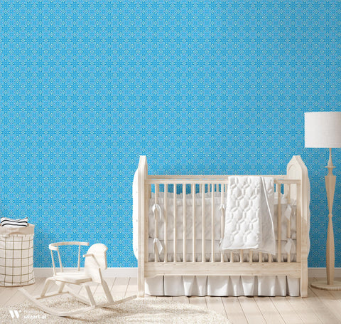 Mauritian Turquoise Tile Removable Wallpaper - Teal