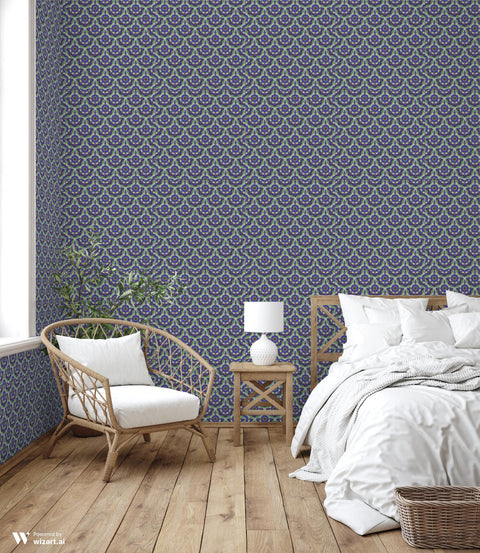 Many Mandalas Removable Wallpaper - Purple & Green