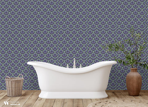 Many Mandalas Removable Wallpaper - Purple & Green