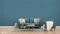 Royal Damask Removable Wallpaper - Blue for home
