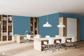 Royal Damask Removable Wallpaper - Blue for office