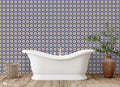 Ornamental Tiles Removable Wallpaper - Blue & Beige